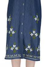 Load image into Gallery viewer, Denim Dress With Embroidered (Soft Denim Fabric) - 3002