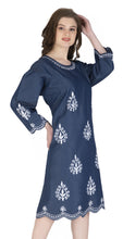 Load image into Gallery viewer, Denim Dress With Embroidered (Soft Denim Fabric) - 3004