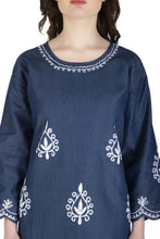 Load image into Gallery viewer, Denim Dress With Embroidered (Soft Denim Fabric) - 3004