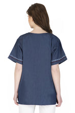Load image into Gallery viewer, Embroideried Denim Top - 3005