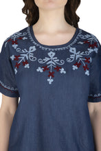 Load image into Gallery viewer, Embroideried Denim Top - 3005
