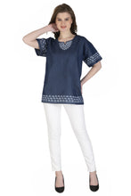 Load image into Gallery viewer, Embroideried Denim Top - 3007