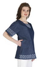 Load image into Gallery viewer, Embroideried Denim Top - 3007