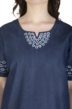 Load image into Gallery viewer, Embroideried Denim Top - 3007
