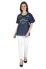Load image into Gallery viewer, Embroideried Denim Top - 3009
