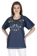 Load image into Gallery viewer, Embroideried Denim Top - 3009