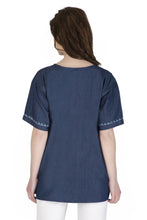 Load image into Gallery viewer, Embroideried Denim Top - 3011
