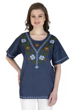 Load image into Gallery viewer, Embroideried Denim Top - 3011