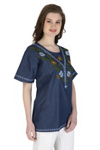 Load image into Gallery viewer, Embroideried Denim Top - 3011