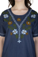 Load image into Gallery viewer, Embroideried Denim Top - 3011