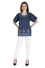 Load image into Gallery viewer, Embroideried Denim Top - 3012