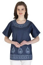 Load image into Gallery viewer, Embroideried Denim Top - 3012