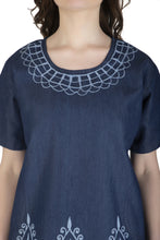 Load image into Gallery viewer, Embroideried Denim Top - 3012