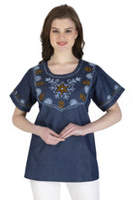 Load image into Gallery viewer, Embroideried Denim Top - 3014