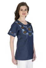 Load image into Gallery viewer, Embroideried Denim Top - 3014