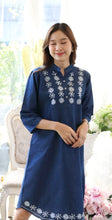 Load image into Gallery viewer, Denim Dress Embroideried (soft denim fabric) 1905