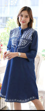 Load image into Gallery viewer, Denim Dress Embroideried (soft denim fabric) 1922