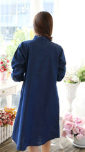 Load image into Gallery viewer, Denim Dress Full Sleeve Kurti with Side Pockets - 1748