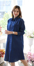 Load image into Gallery viewer, Denim Dress Full Sleeve Kurti with Side Pockets - 1748