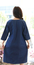 Load image into Gallery viewer, Denim Dress Embroideried (soft denim fabric) 1907