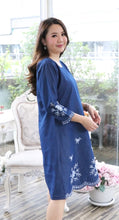 Load image into Gallery viewer, Denim Dress Embroideried (soft denim fabric) 1924