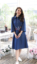 Load image into Gallery viewer, Denim Dress Kurti with Embroidery - 1897