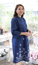 Load image into Gallery viewer, Denim Dress Chinese collar side pockets 1896