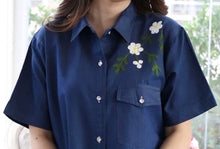 Load image into Gallery viewer, Denim Dress Embroideried (soft denim fabric) 1819-1