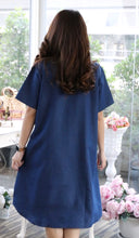 Load image into Gallery viewer, Denim Dress Embroideried (soft denim fabric)1819-2