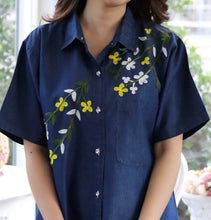 Load image into Gallery viewer, Denim Dress Embroideried (soft denim fabric)1819-2