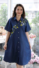 Load image into Gallery viewer, Denim Dress Embroideried (soft denim fabric)1819-2