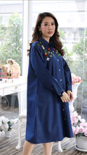 Load image into Gallery viewer, Denim Dress Embroideried (soft denim fabric) 1836