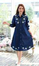 Load image into Gallery viewer, Denim Dress Embroideried (Soft Denim Fabric) - 1906