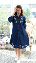 Load image into Gallery viewer, Denim Dress Embroideried (Soft Denim Fabric) - 1906