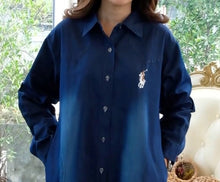 Load image into Gallery viewer, Denim Dress Full Sleeve with Embroidery - 1875