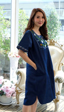 Load image into Gallery viewer, Denim Long Dress half sleeve 1821