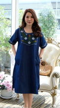 Load image into Gallery viewer, Denim Long Dress half sleeve 1821
