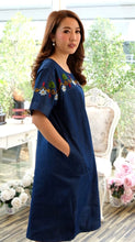 Load image into Gallery viewer, Denim Dress Kurti Half Sleeve with Side Pockets - 1831