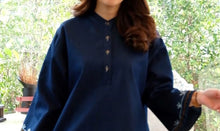 Load image into Gallery viewer, Denim Dress Embroideried (soft denim fabric) 12