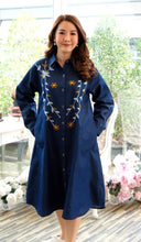 Load image into Gallery viewer, Denim dress full sleeve embroidery 1836-3