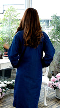 Load image into Gallery viewer, Denim Dress Full Sleeve Embroidery - 1826