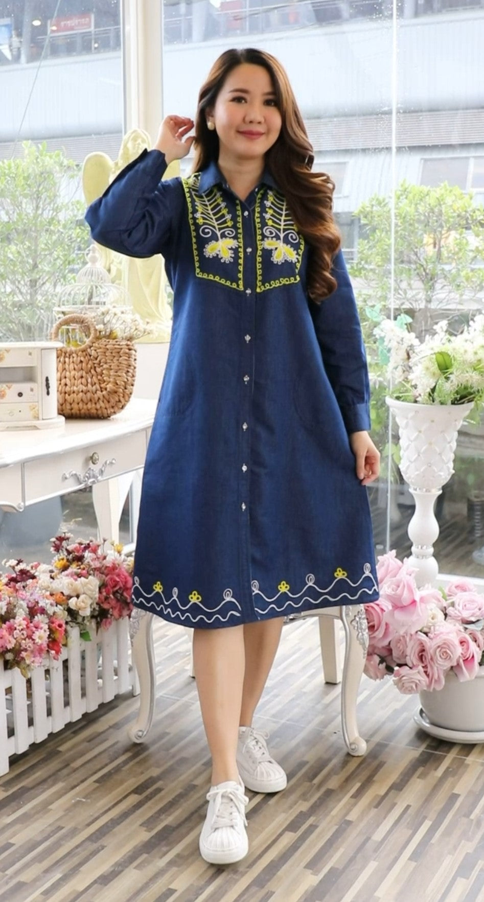 Soft denim cheap shirt dress