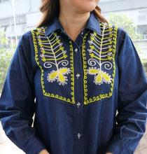 Load image into Gallery viewer, Denim Dress Embroideried (Soft Denim Fabric) - 1938-1825
