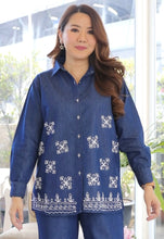 Load image into Gallery viewer, Embroidered Denim Coordsets: Elevate Your Style with Artful Elegance 04