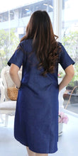 Load image into Gallery viewer, Denim Dress With Embroideried (Soft Denim Fabric) - 2001