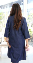 Load image into Gallery viewer, Denim Dress With Embroideried (Soft Denim Fabric) - 2004