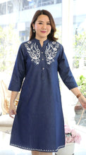 Load image into Gallery viewer, Denim Dress With Embroideried (Soft Denim Fabric) - 2004