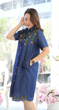 Load image into Gallery viewer, Denim Dress With Embroideried (Soft Denim Fabric) - 2003
