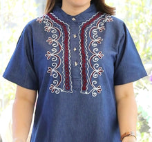 Load image into Gallery viewer, Denim Dress With Embroideried (Soft Denim Fabric) - 2007