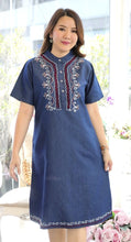 Load image into Gallery viewer, Denim Dress With Embroideried (Soft Denim Fabric) - 2007